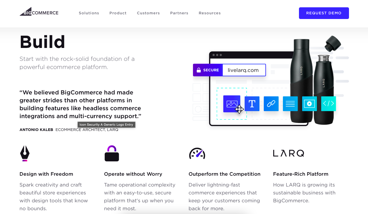 Bigcommerce main page