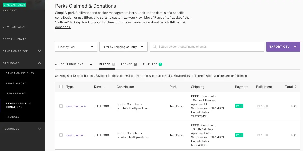 Indiegogo InDemand Campaign Perks