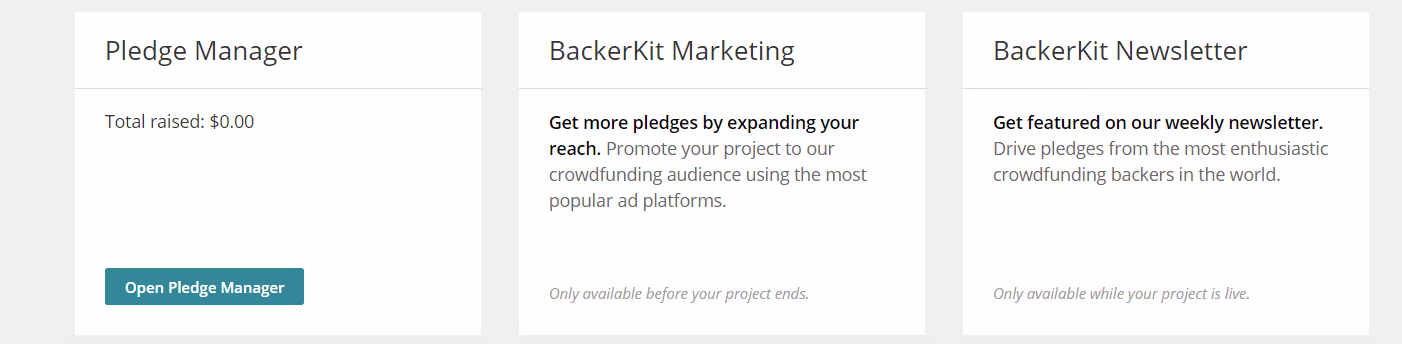 Backerkit Pledge Management