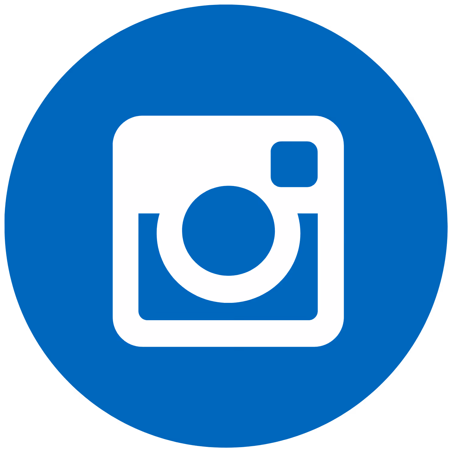 light blue Instagram icon circle