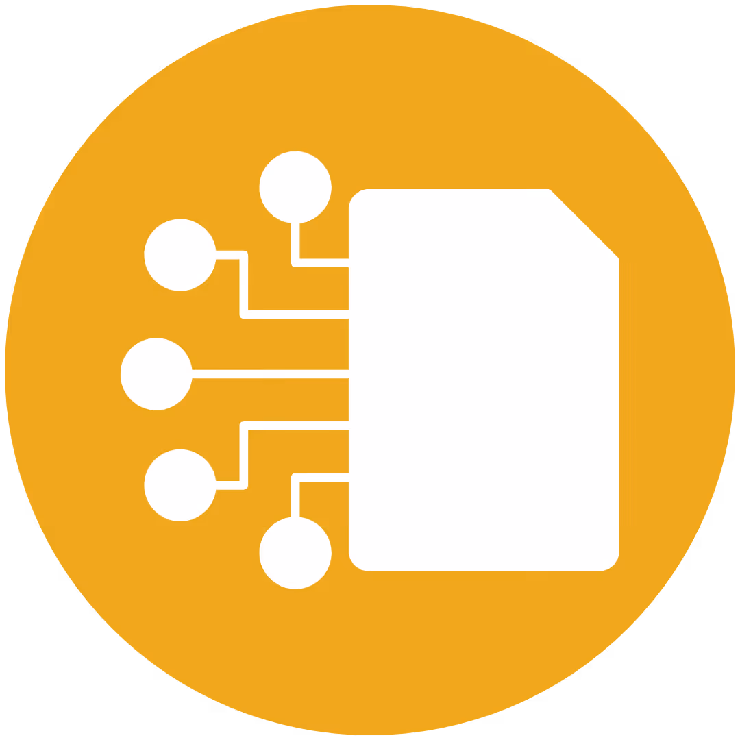 yellow icon of electronic filing process
