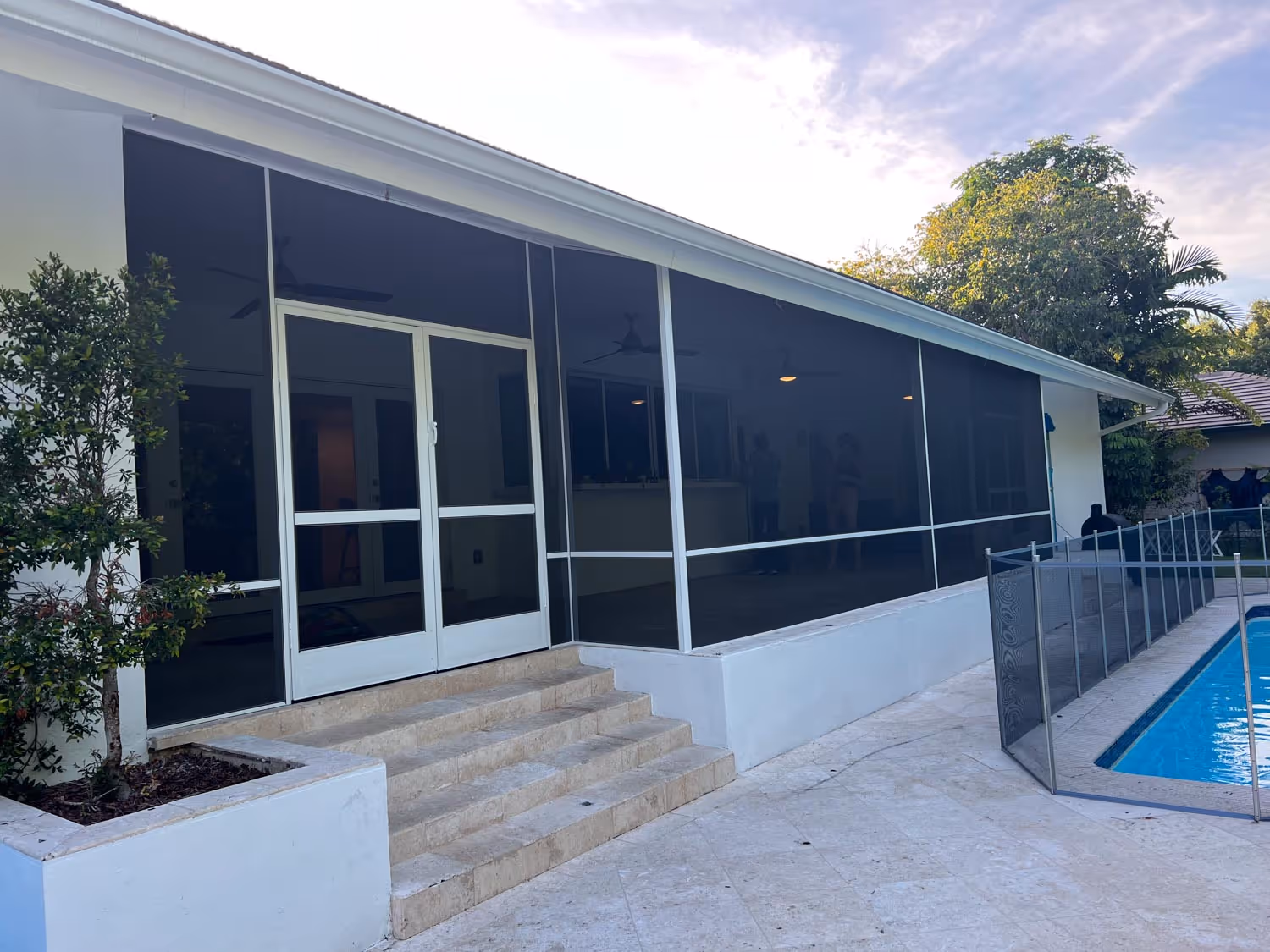 patio screen enclosure in Parkland, South Florida