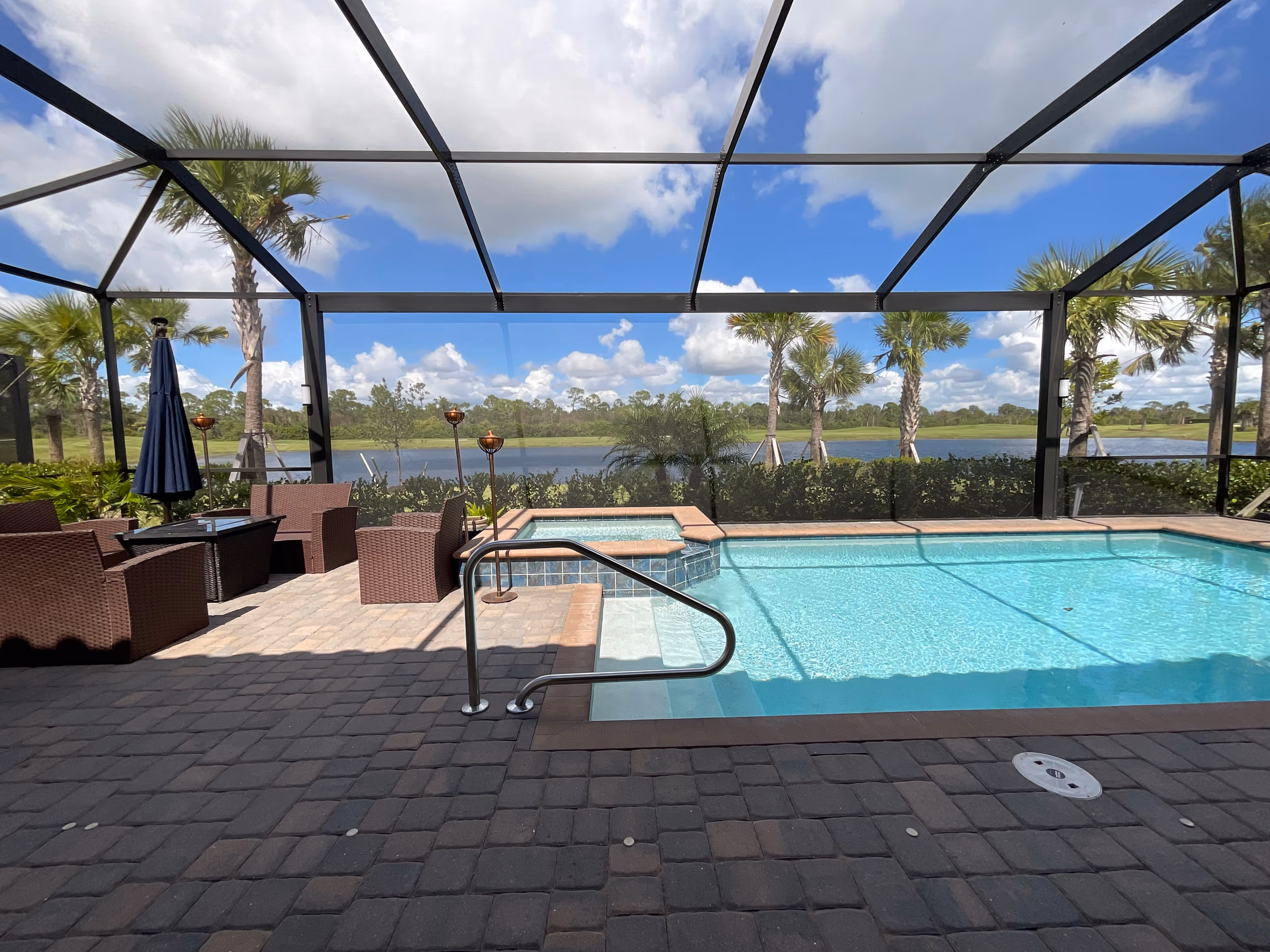 aluminum pool screen enclosure in Cooper City, South Florida