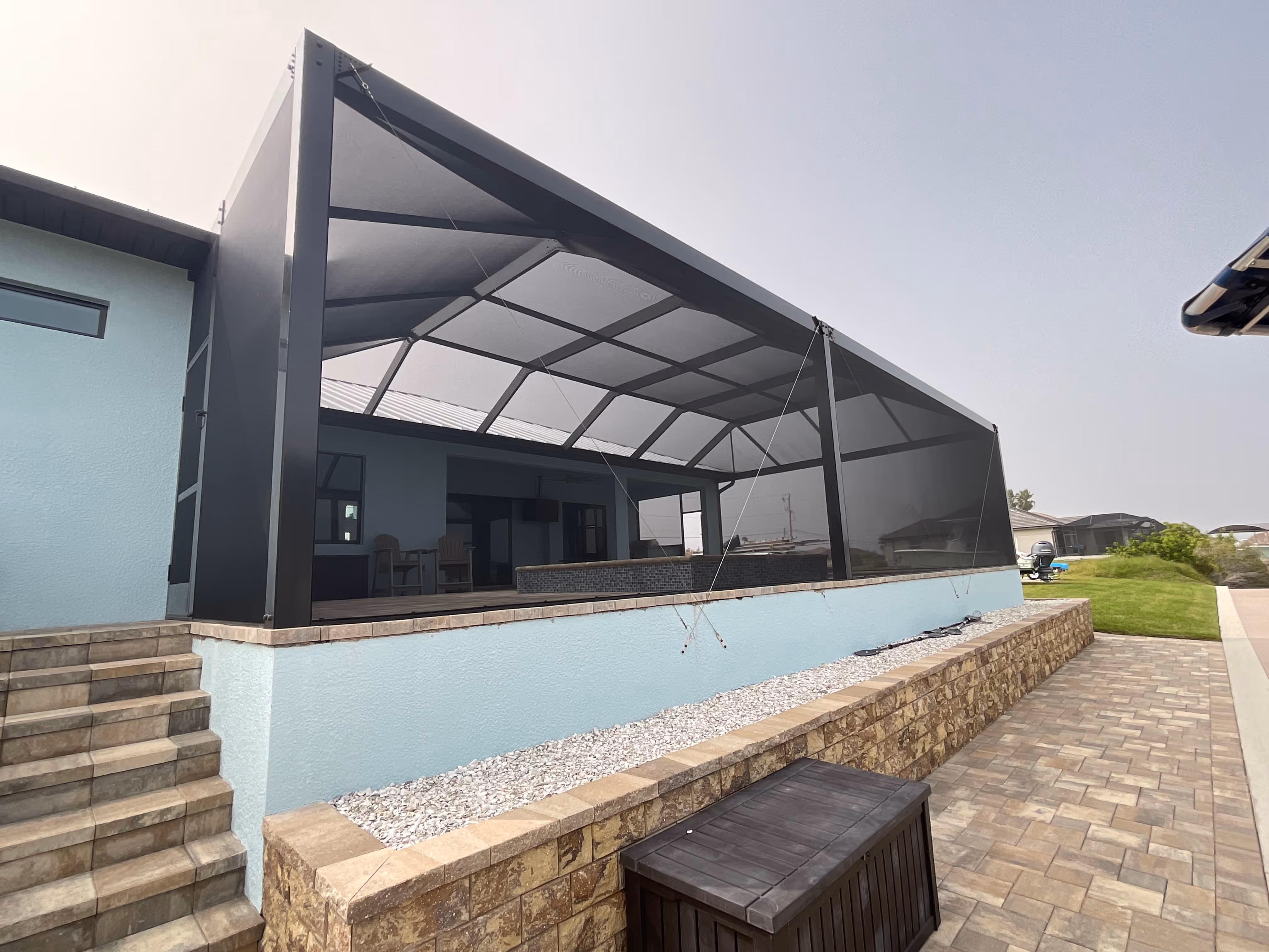 aluminum pool screen enclosure in Coral Gables, Miami-Dade