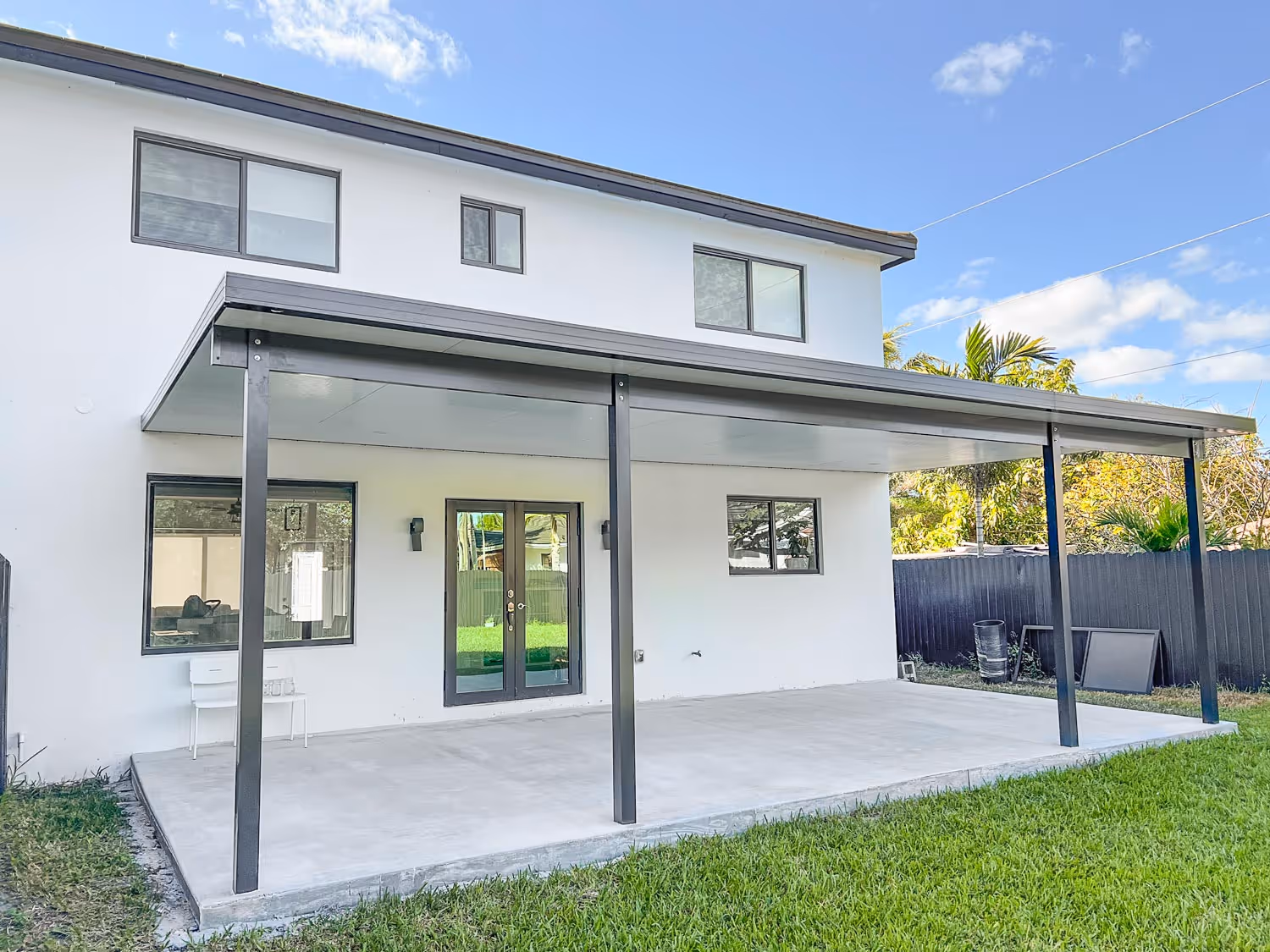 Aluminum pergola design in Pinecrest, Miami-Dade — pergola styles for South Florida homes