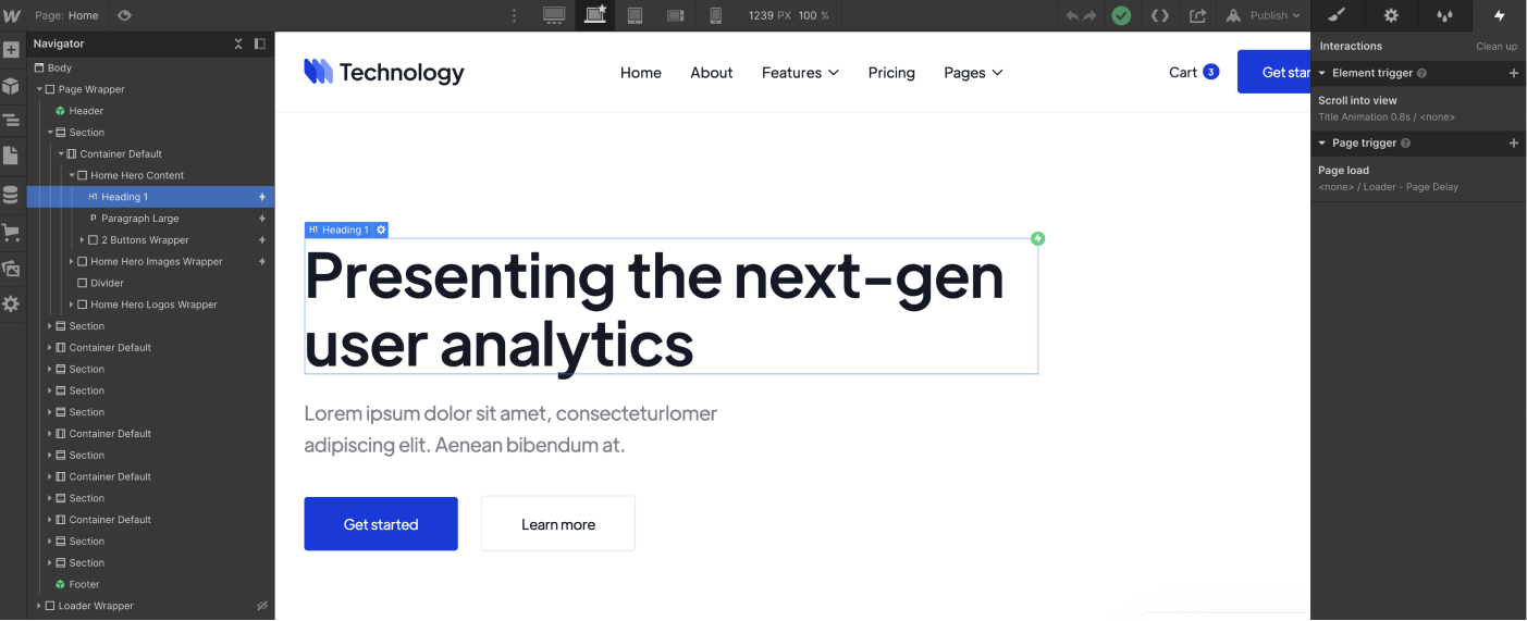 Animations - Technology Webflow Template