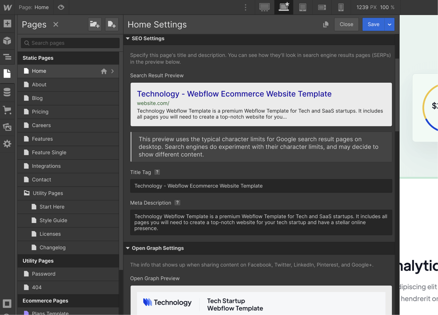 SEO - Technology Webflow Template
