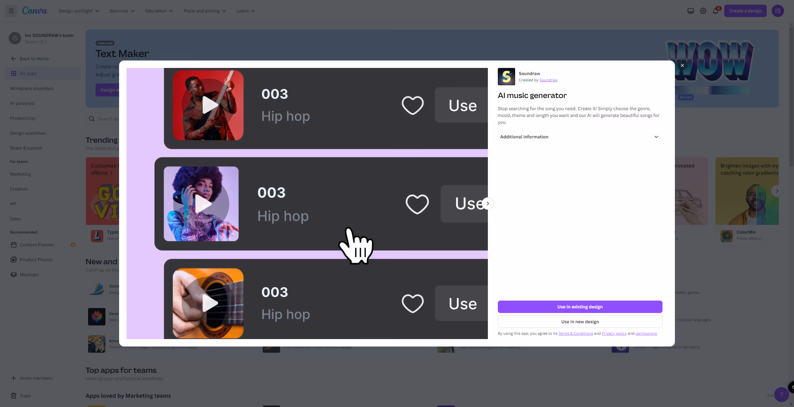 soundraw canva