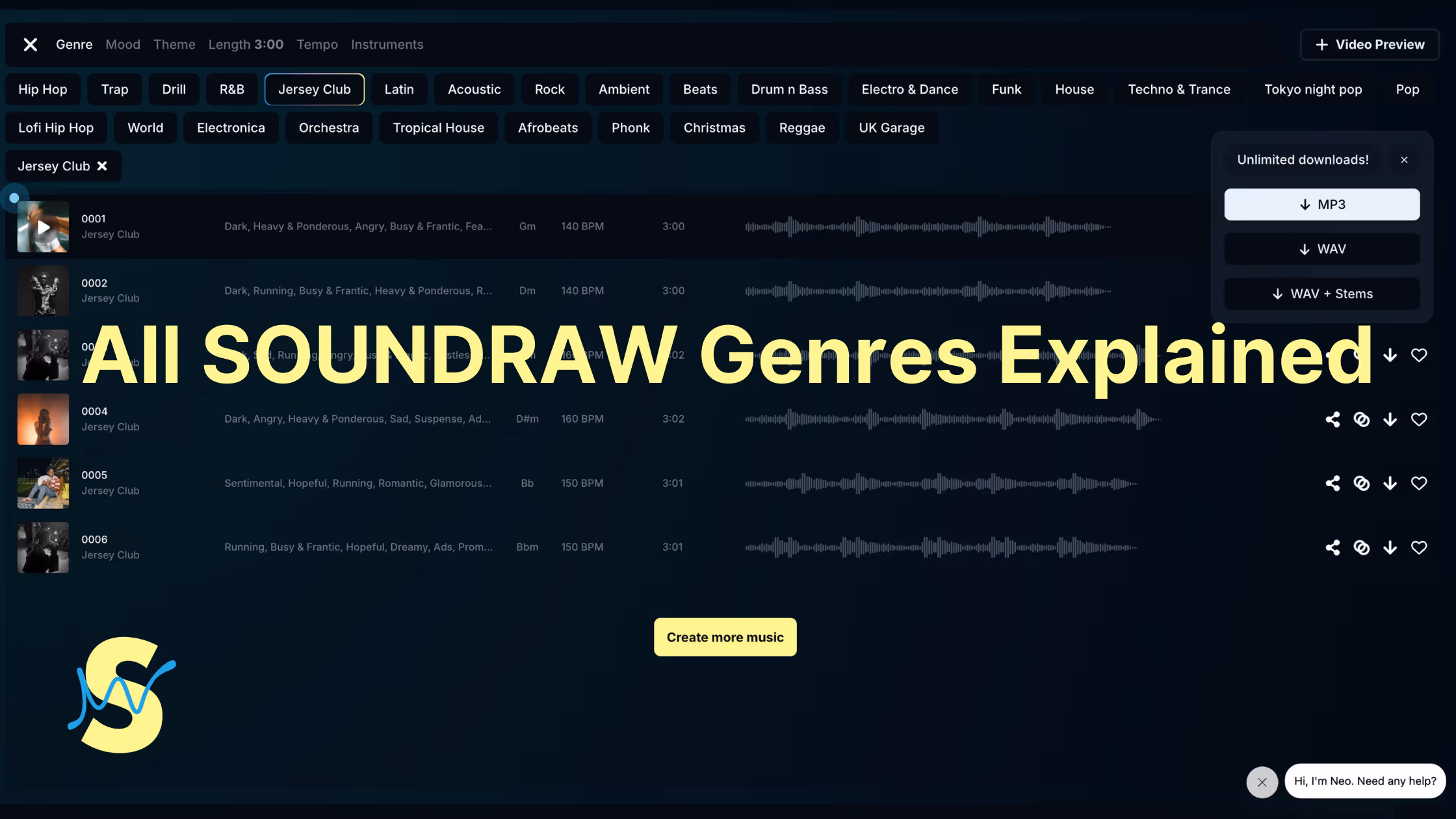 edit songs with SOUNDRAW