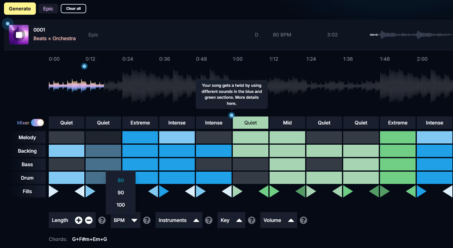 ai generated music on mobile