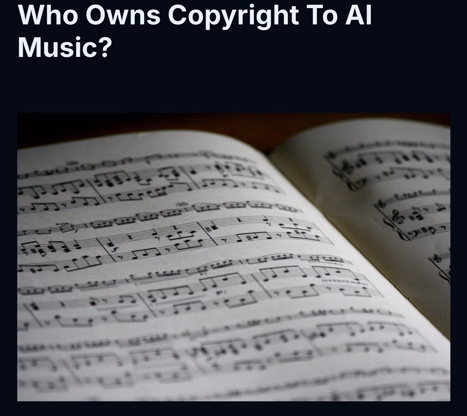 Ethical AI Music