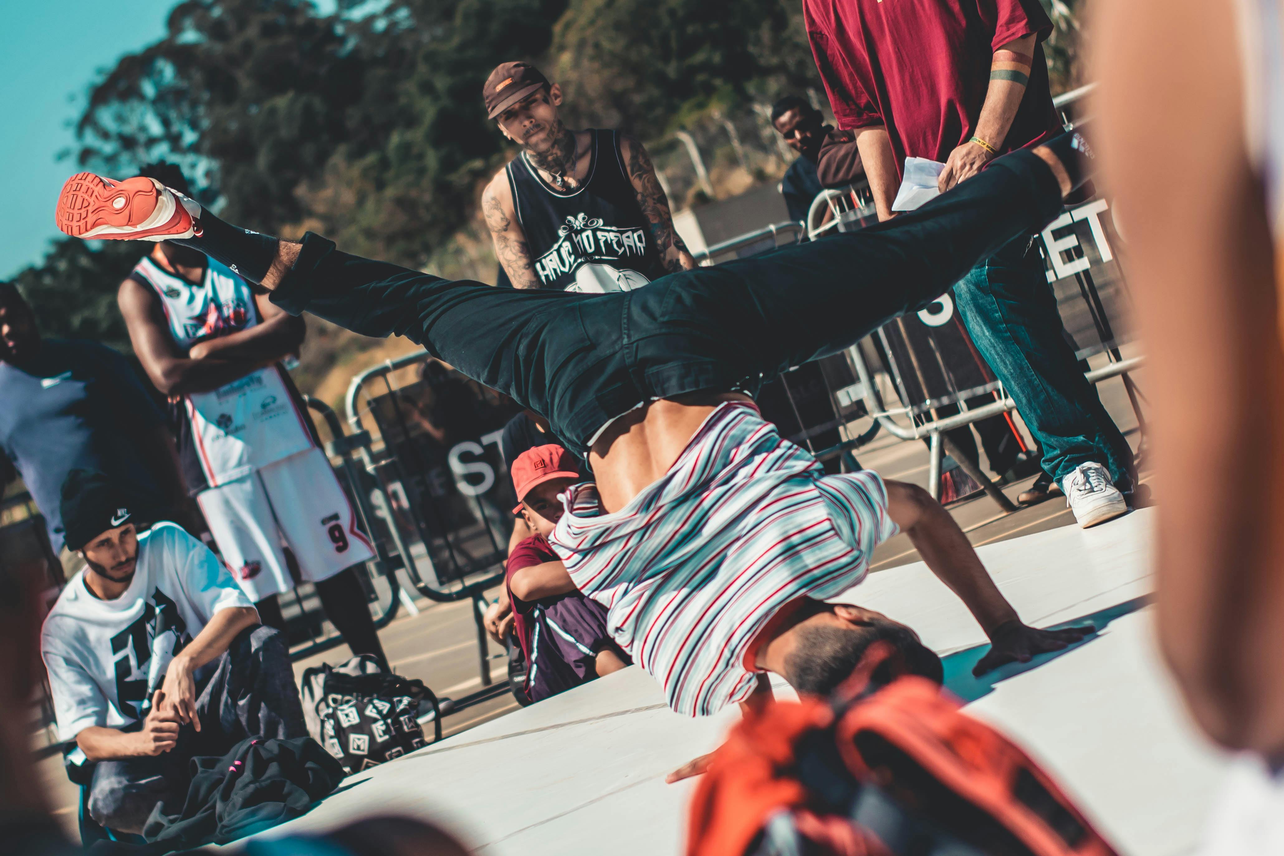 A B-Boy dancing.