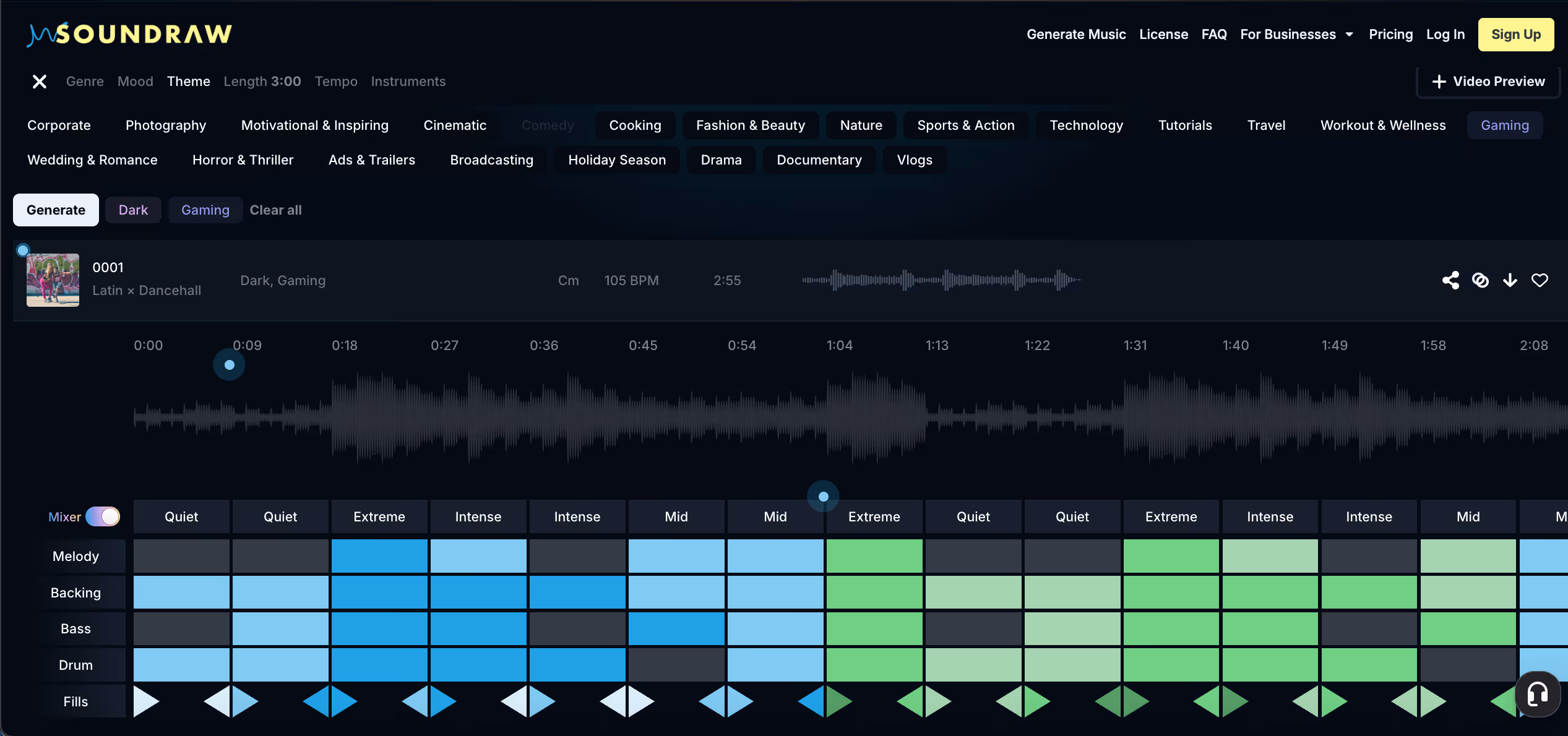 soundraw beat of the week dark theme