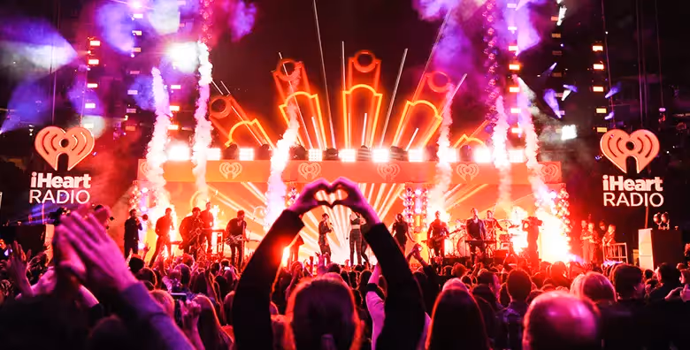 An image captured from an iHeartRadio Festival event, showing the sheer spectacle on display every year.