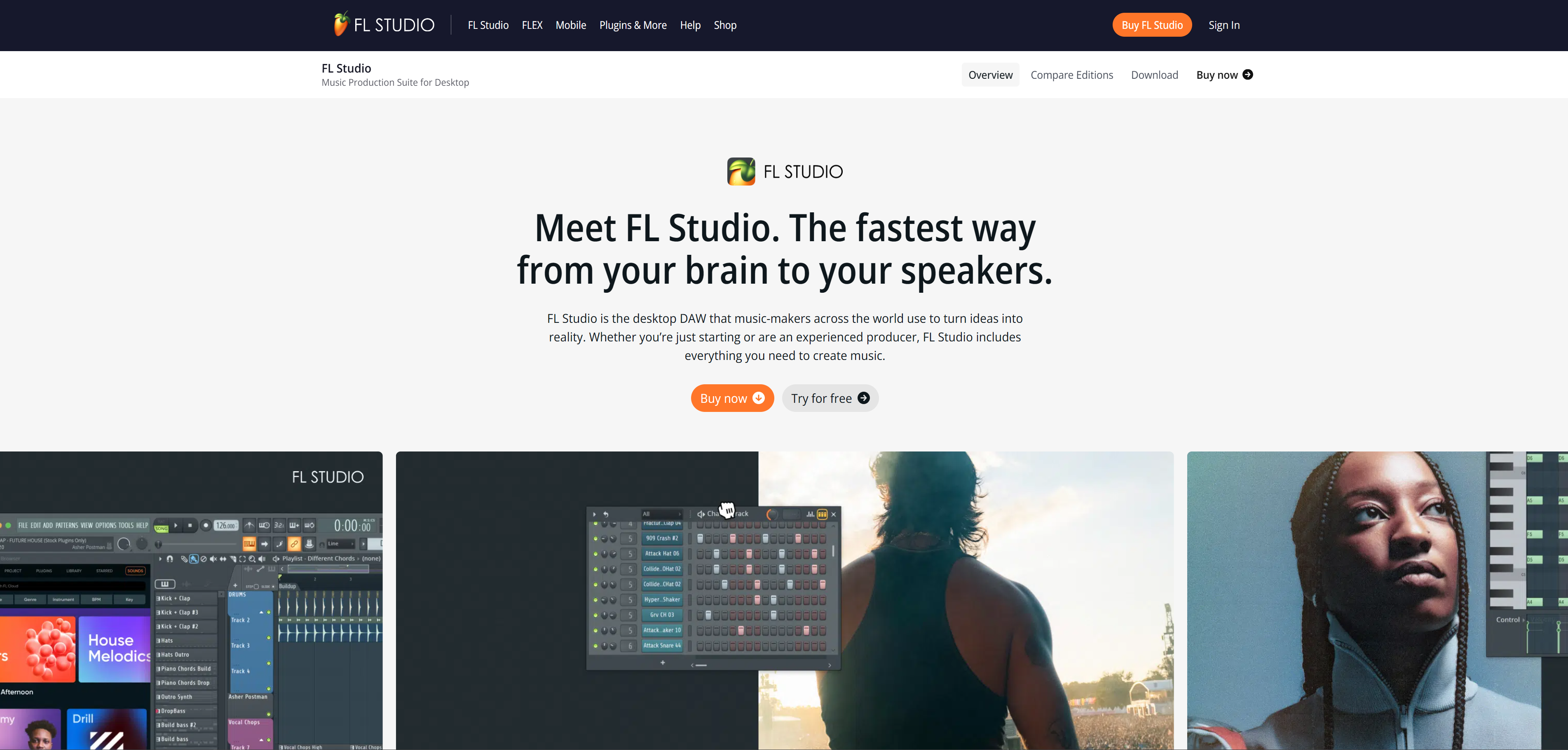 FL Studio's website - another DAW on the market.