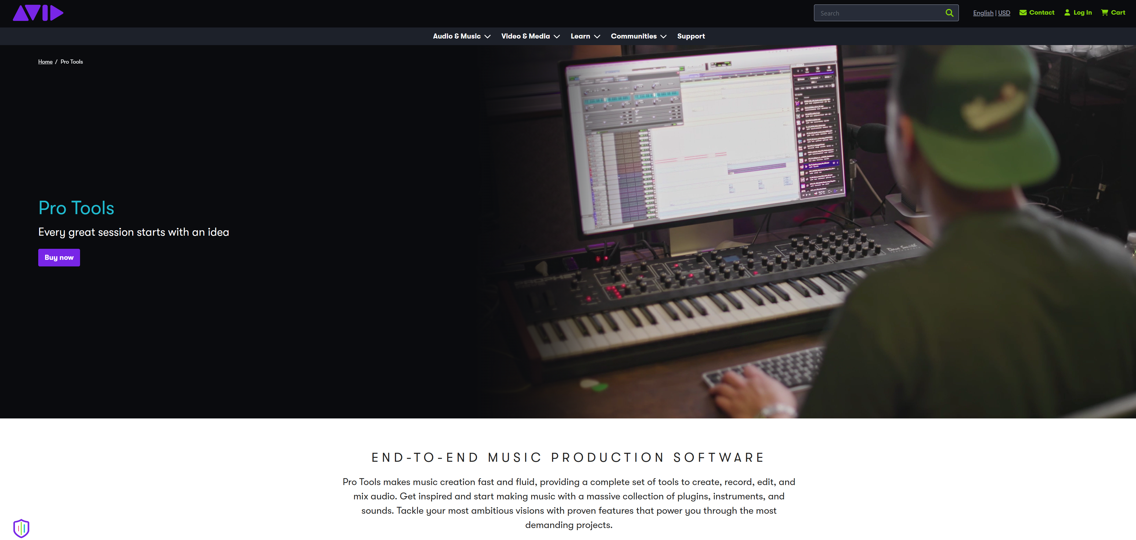 Pro Tools's website on Avid - a professional grade option for DAW seekers.