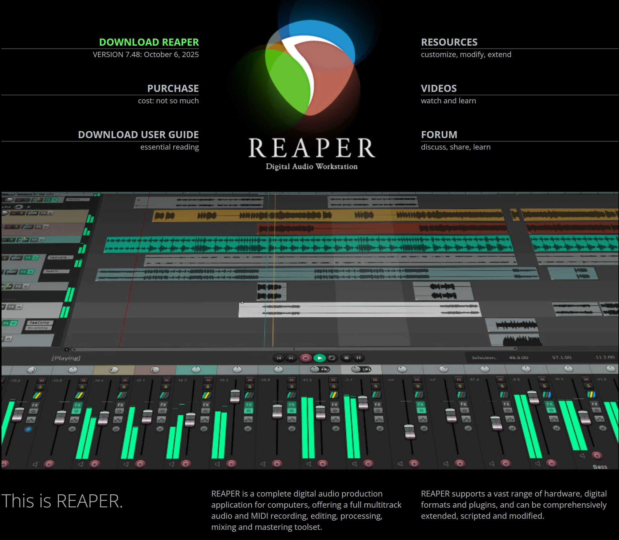 Reaper's descriptive graphic on their website.
