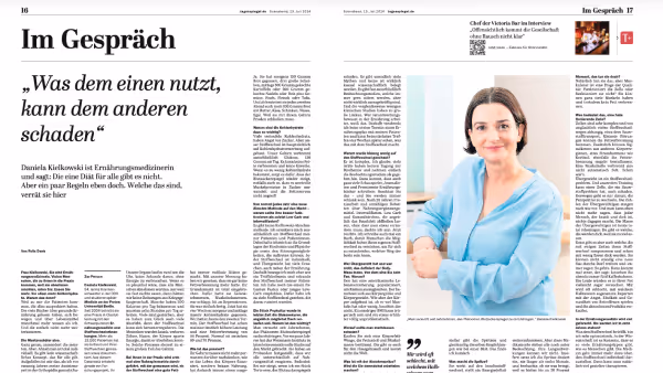 Zeitungsauschnitt des Tagesspiegel