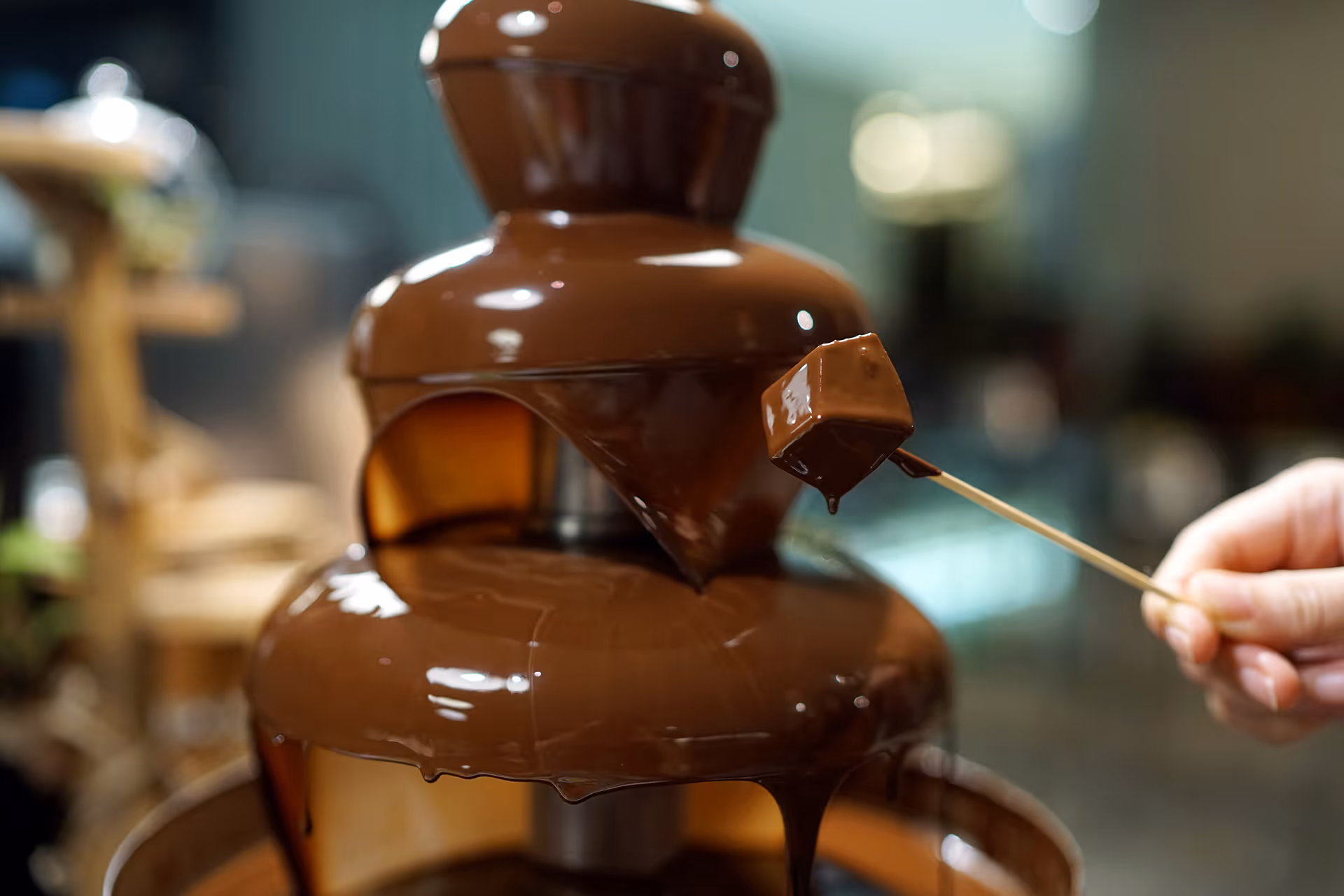 Schokobrunnen zu Weihnachten im Angoor