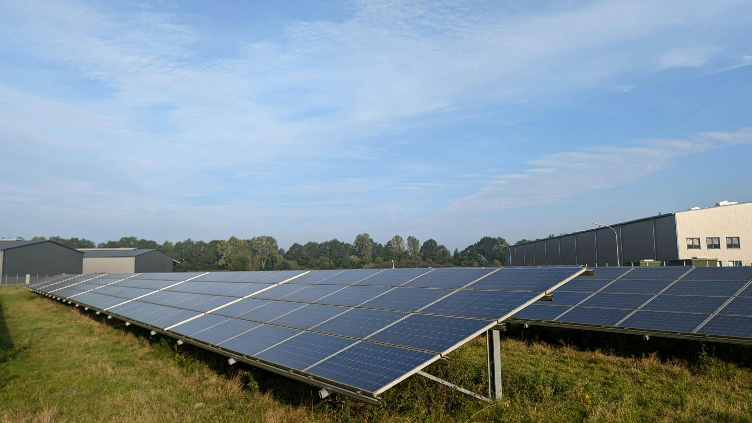 Rows of solar panels.