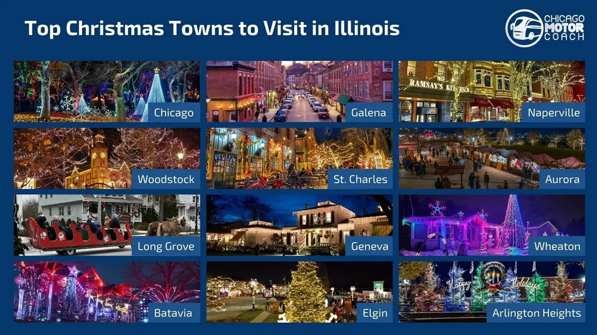 Best Christmas towns in Illinois