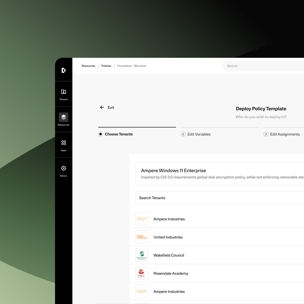 Devicie platform showing a more consistent deployment flow