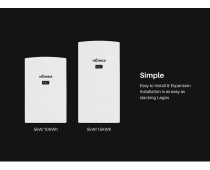 Домашняя станция Hiconics 10kW+6kW инвертор 2x5 кВт АКБ (HEC2-BHP100r2)