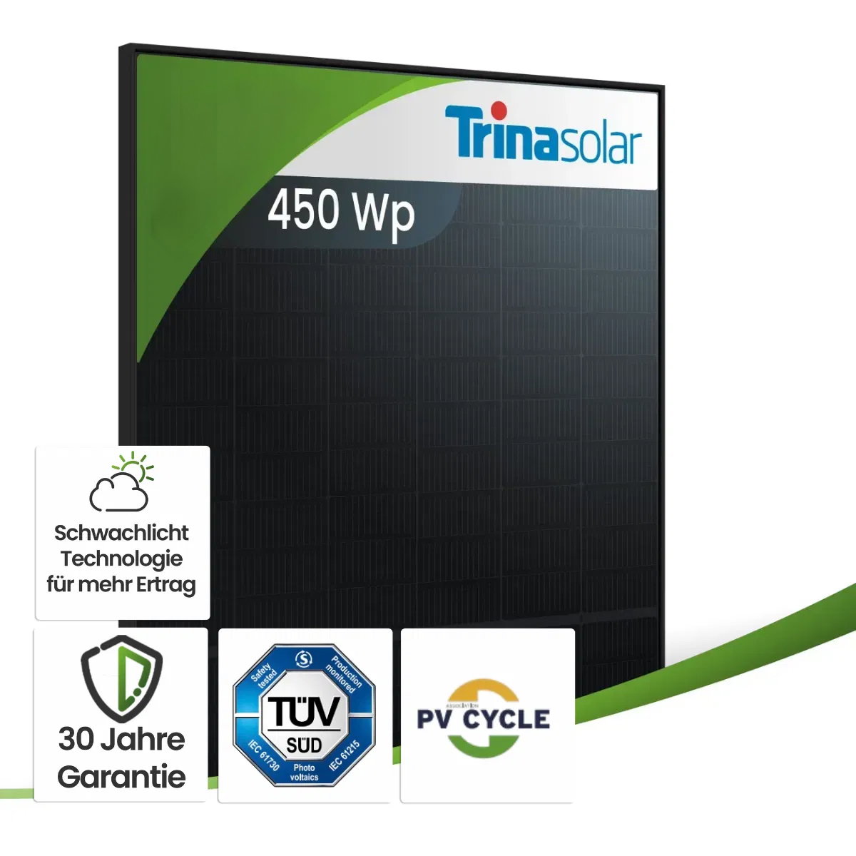 Trina 450Wp Vertex S+ TSM-NEG9R.25 Glas-Glas Fullblack