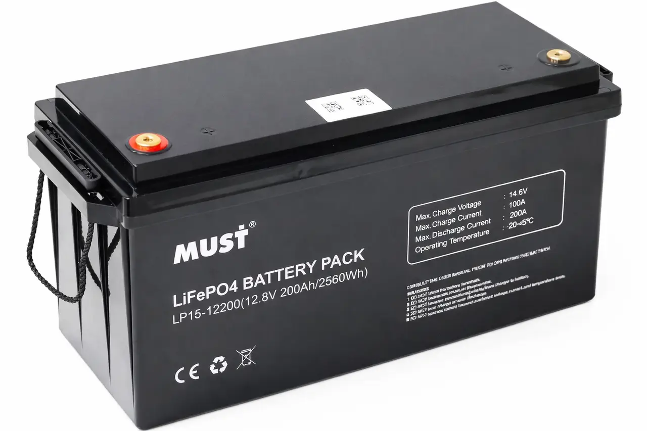 Акумулятор MUST LP1500-12200 12 V 200 Ah LiFePO4