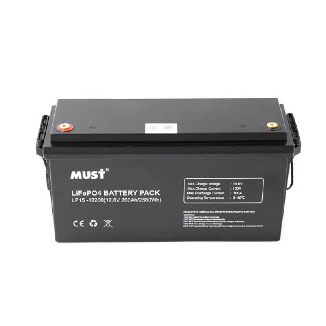 Акумулятор MUST LP1500-12200 12 V 200 Ah LiFePO4