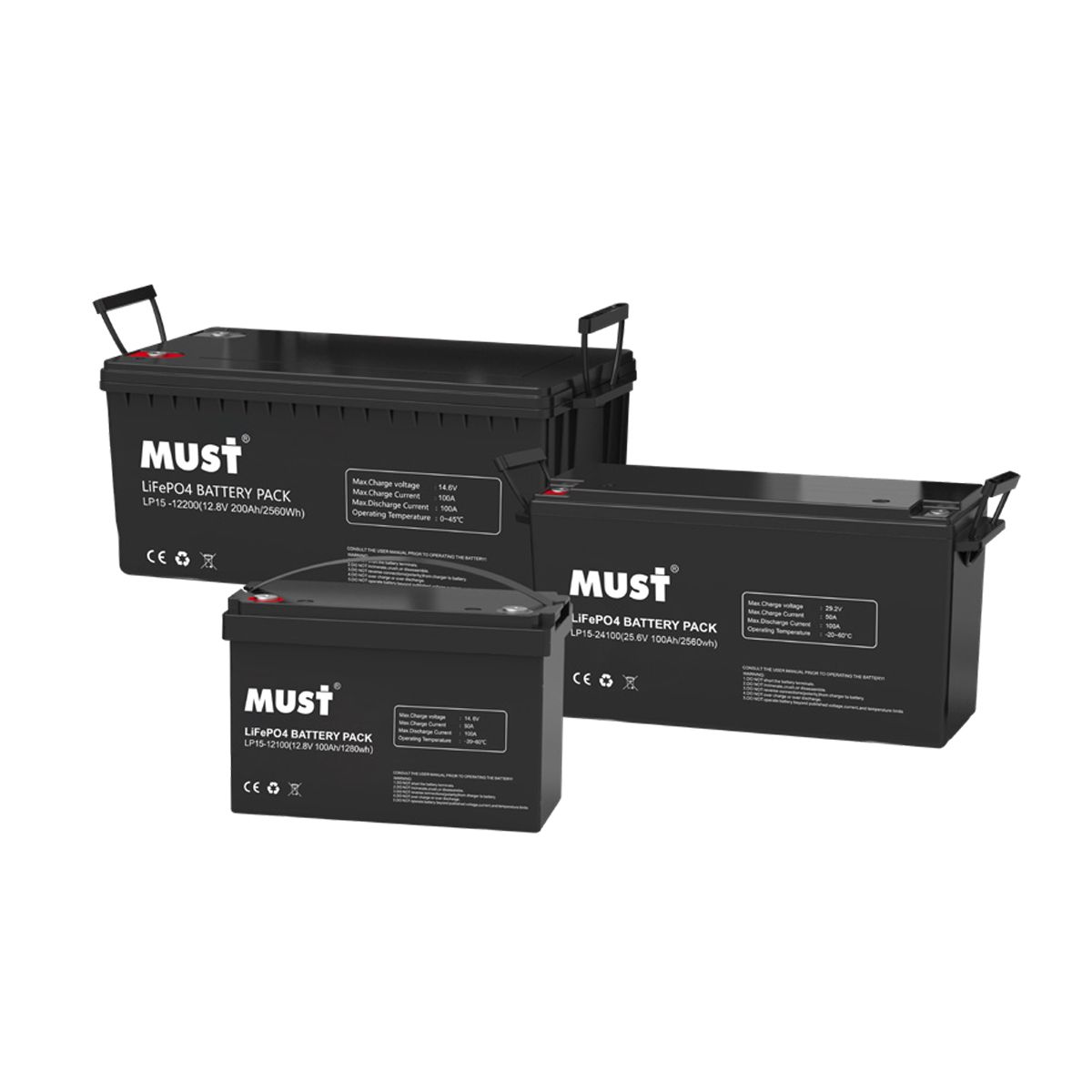 Аккумулятор LiFePO4 Must LP15-12200 12.8V 200Ah Grade A