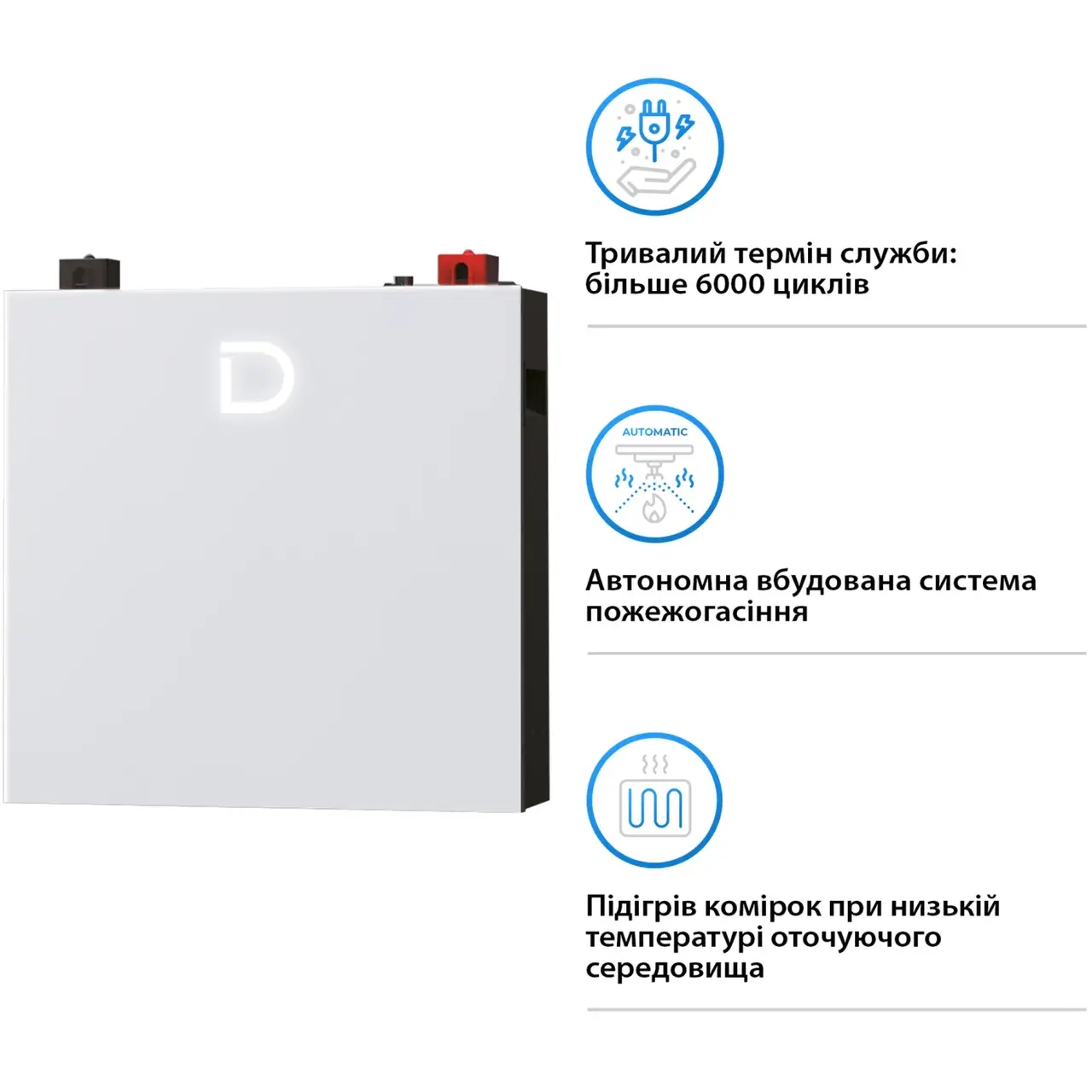 Акумуляторний модуль Dyness DL5.0C Pro 51,2V, 5,12 кВт*год з підігрівом