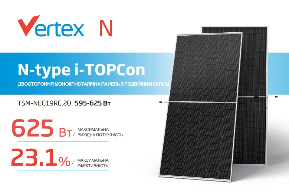 Сонячна панель Trina Solar TSM-NEG19RC.20 615 Вт для СЕС