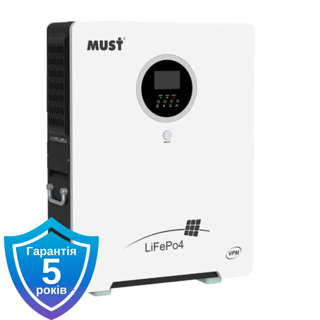Cистемf зберігання енергії MUST HBP19-5548HM-100 5.5 кВт 5.12 кВт·год LiFePO4