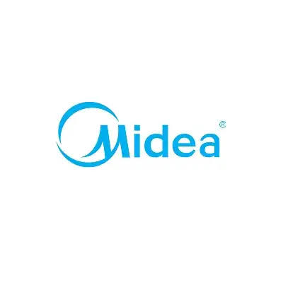 Логотип Midea - бренд інверторів, акумуляторів та All-in-One систем