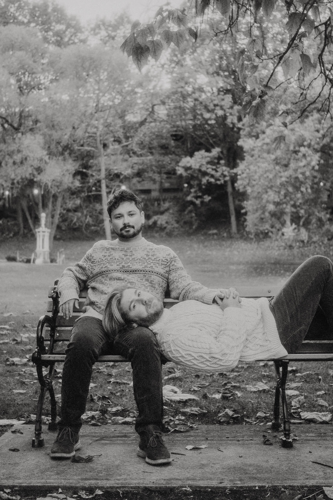 Congress Park Engagement Session - Fuji - For Kyle and Teddy