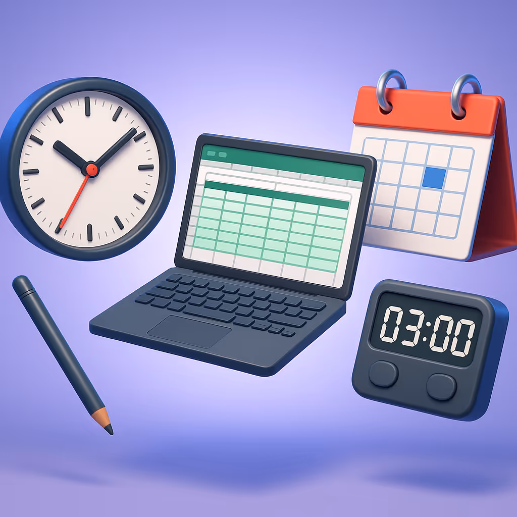 3h chrono pour créer un planning avec Excel