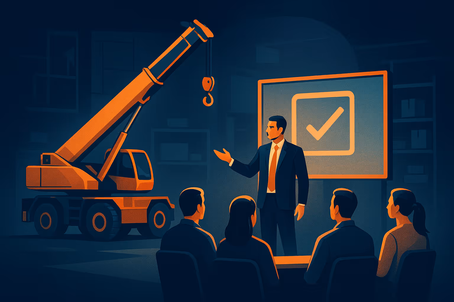 CACES R483 intra-entreprise : nombre minimum de participants, organisation et conformité pour la formation grues mobiles