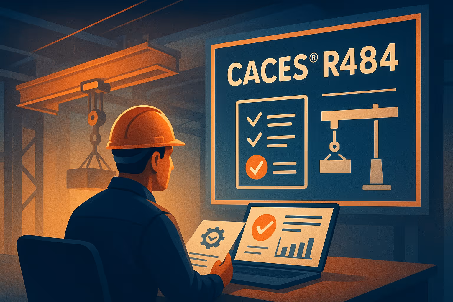 Recyclage CACES® R484 : mode d’emploi pour une conformité durable et la sécurité des ponts roulants