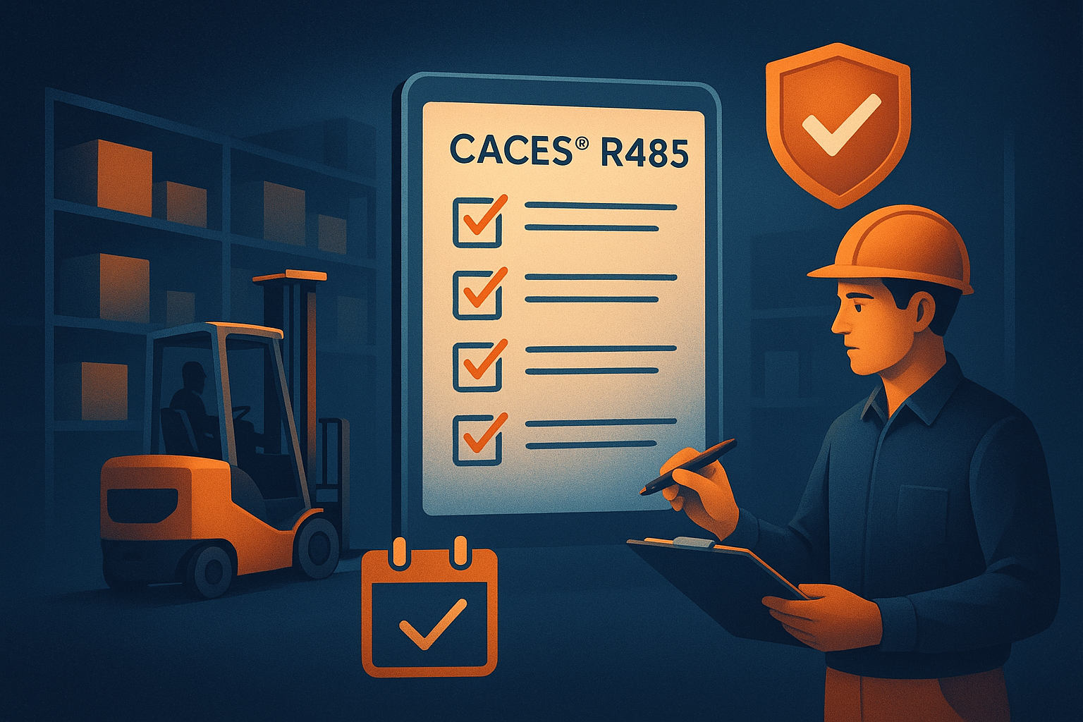 CACES® R485 : la check-list de réservation formation pour sécuriser la conduite des gerbeurs