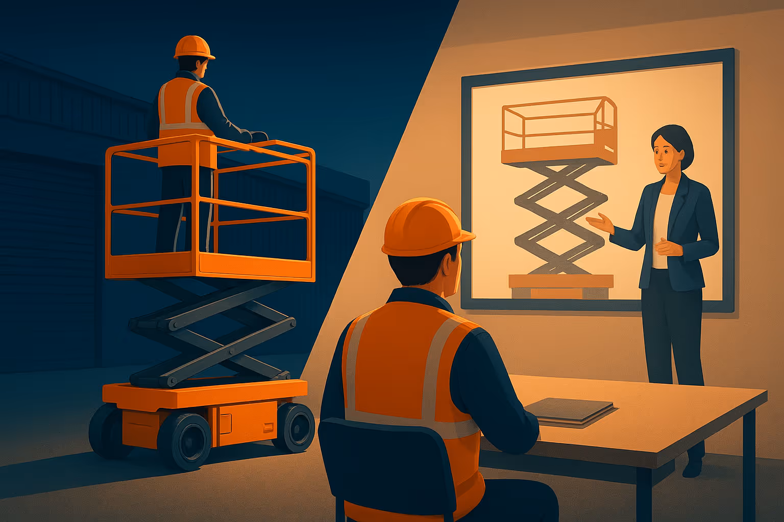 CACES® R486 : formation en centre ou sur chantier pour la conduite en sécurité des nacelles ? Le comparatif expert pour votre entreprise