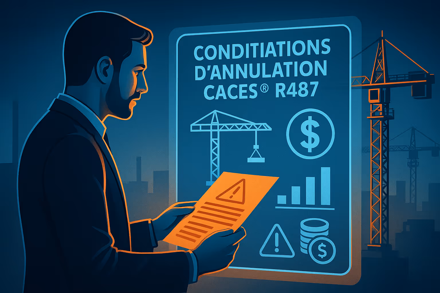 Conditions d'annulation CACES R487 : maîtriser les risques et enjeux financiers lors de la réservation d'une formation grues à tour