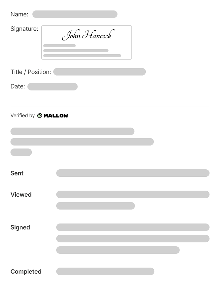 digital signature with audit trail | Mallow
