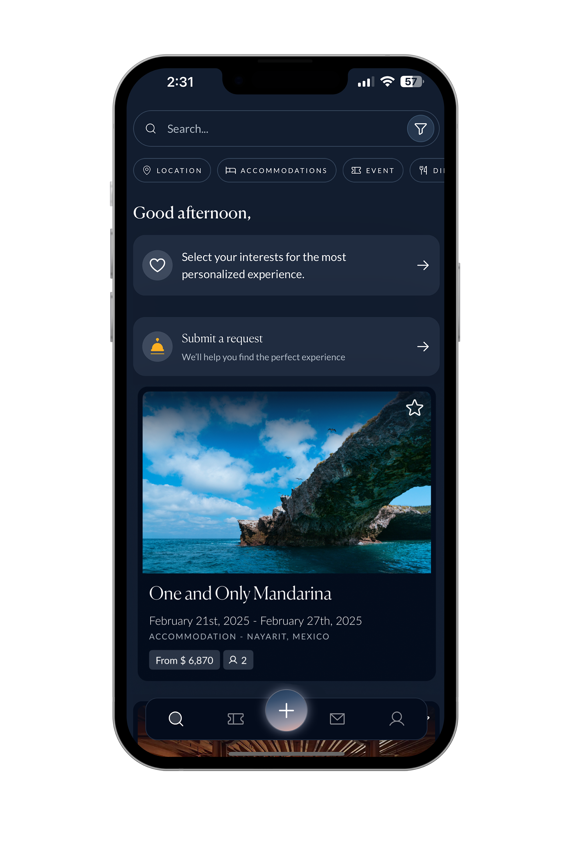 App screen