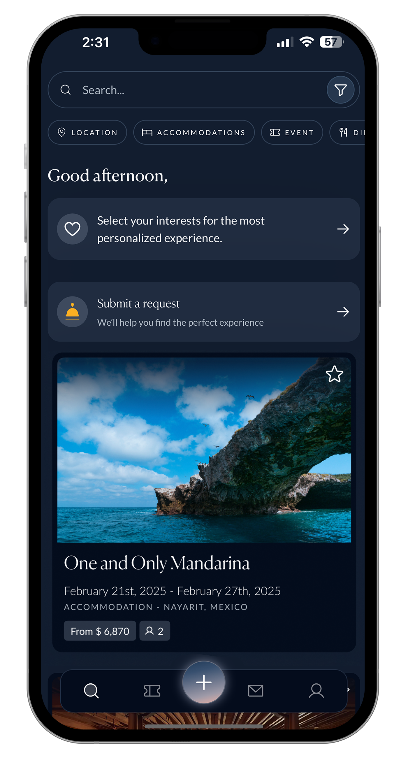App screen