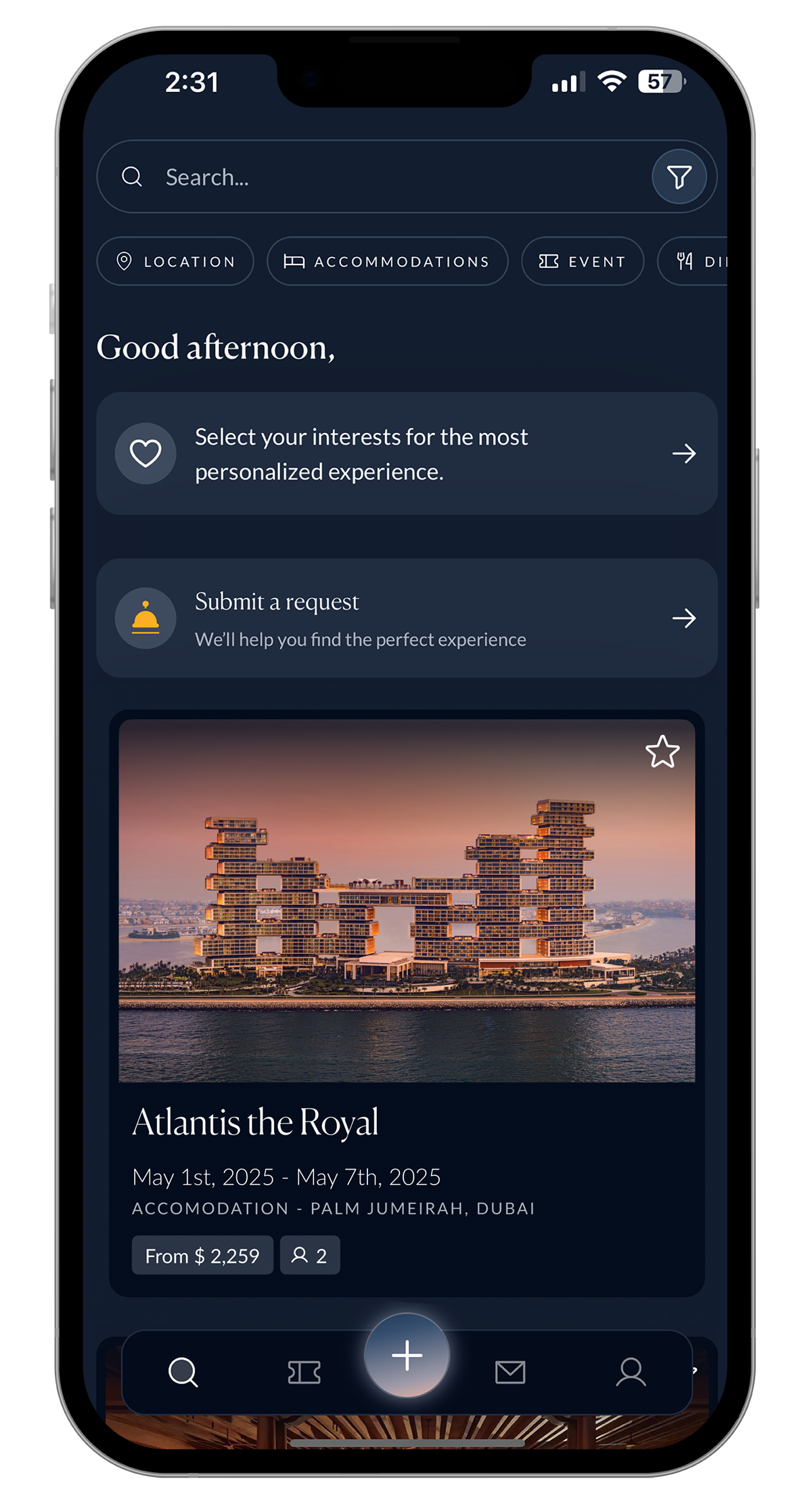 App screen