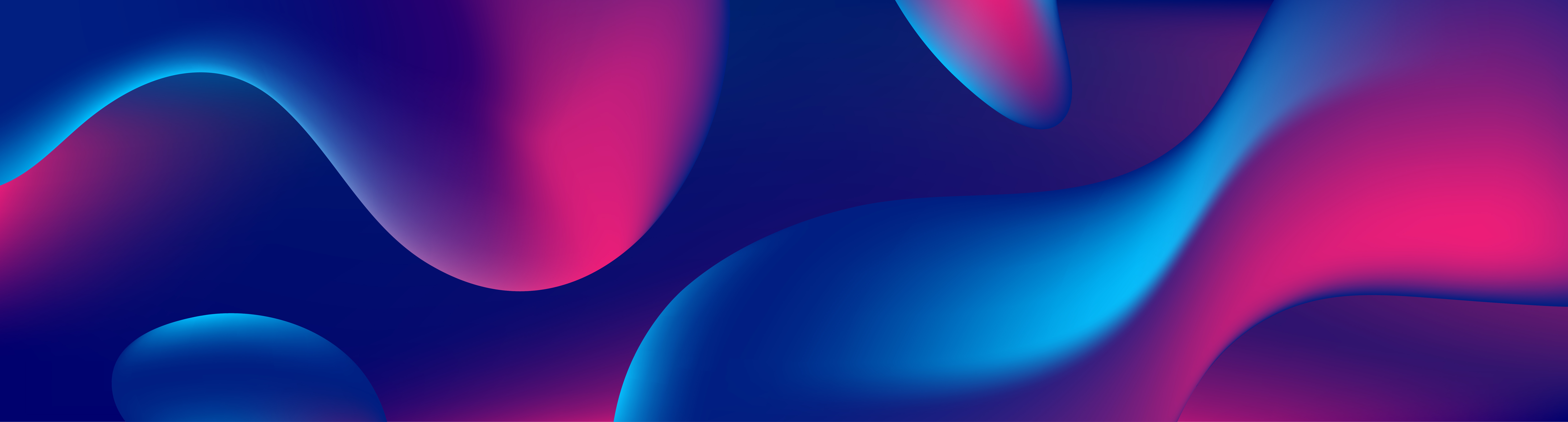 Abstract gradient background with smooth flowing shapes in blue and pink tones.