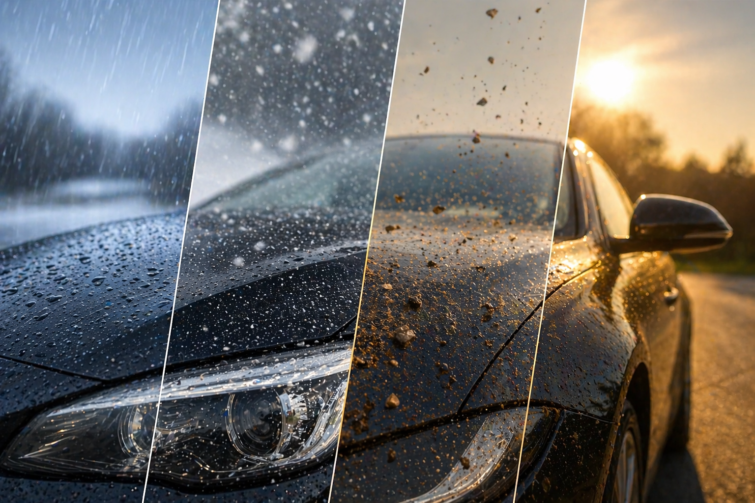 Car exposed to harsh weather and road conditions, representing vehicle wear in Norfolk