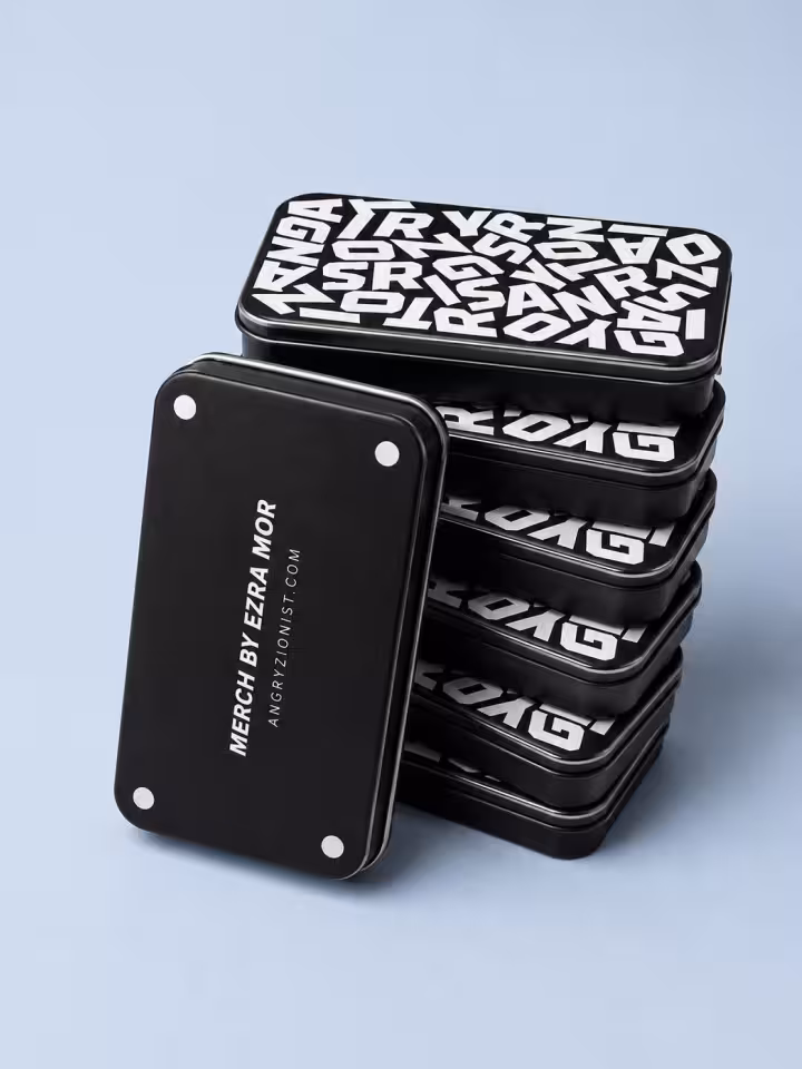 Angry Zionist Sticker Pack metal box