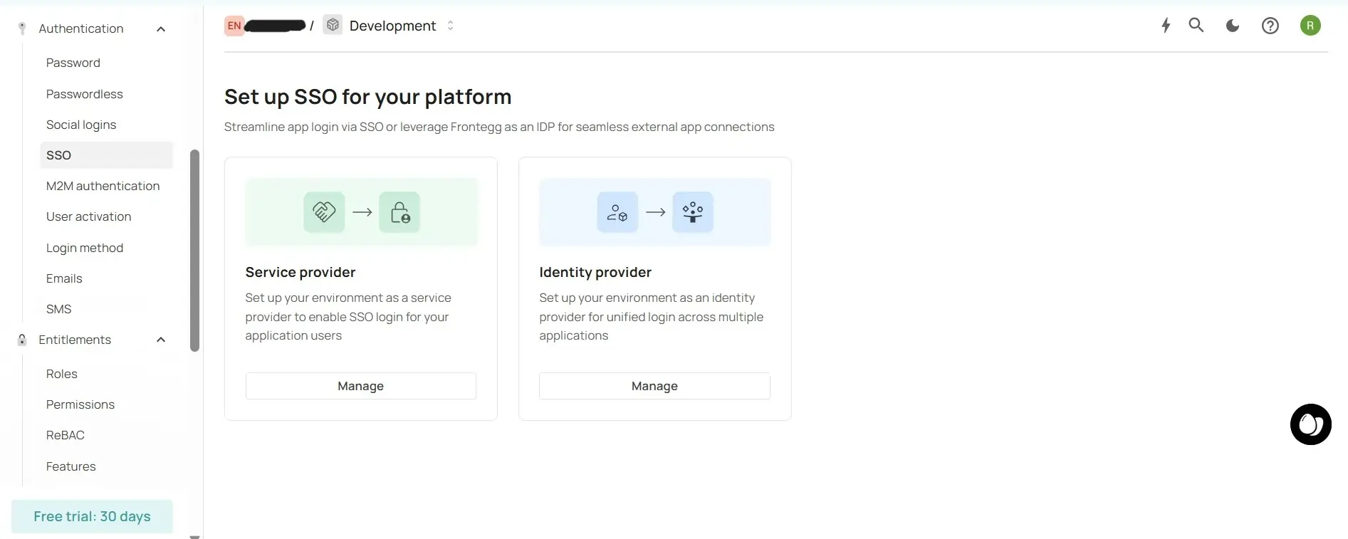 frontegg sso setup review